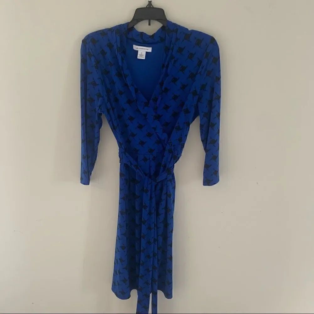 Liz Claiborne Faux Wrap Dress - M